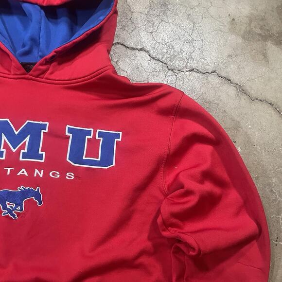SMU Mustangs Colosseum Pullover Hoodie Adult Large - Picture 2 of 7